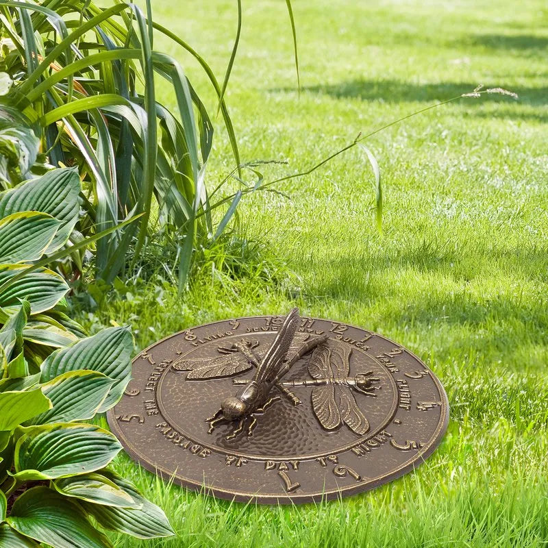 Dragonfly Sundial - French Bronze