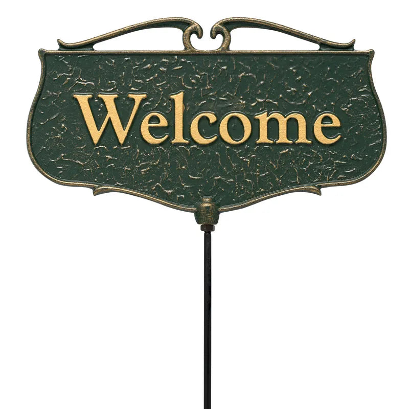 "Welcome" Garden Entryway Sign