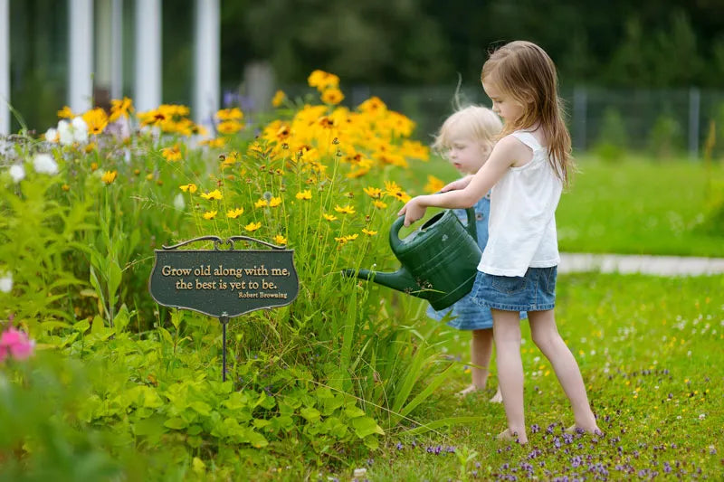 "Grow old along with Me" Garden Poem Sign