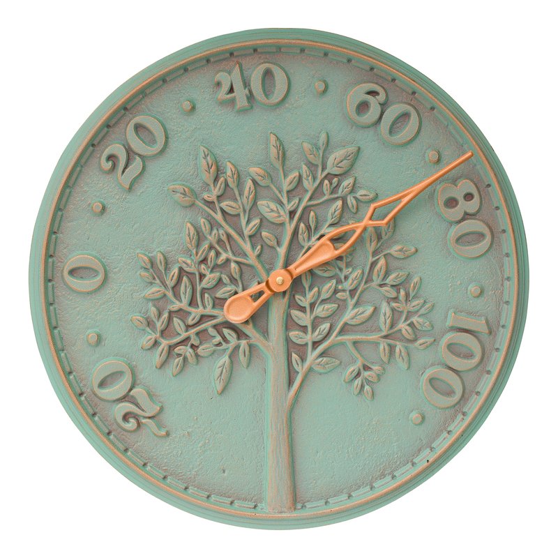 Tree of Life 16″ Indoor Outdoor Wall Thermometer