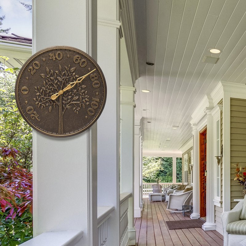 Tree of Life 16″ Indoor Outdoor Wall Thermometer