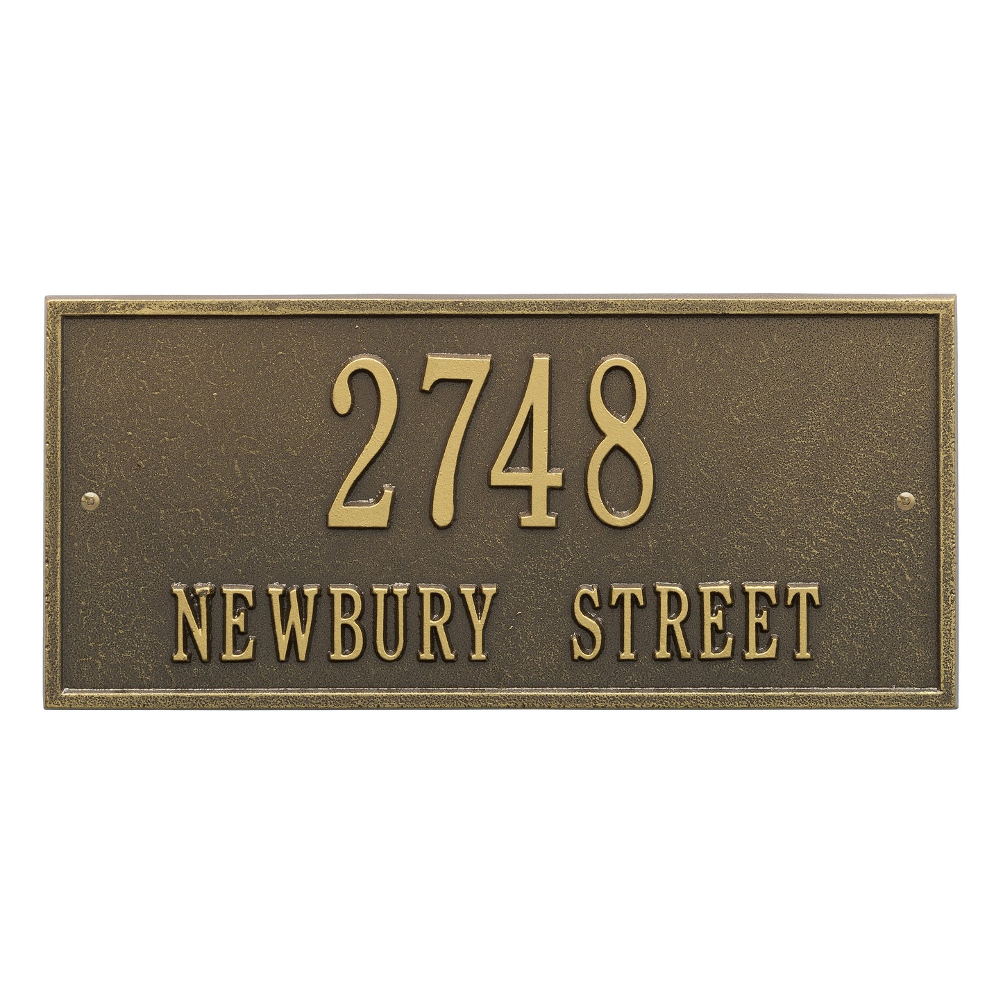 Hartford Standard Wall Address Plaque - Two Lines