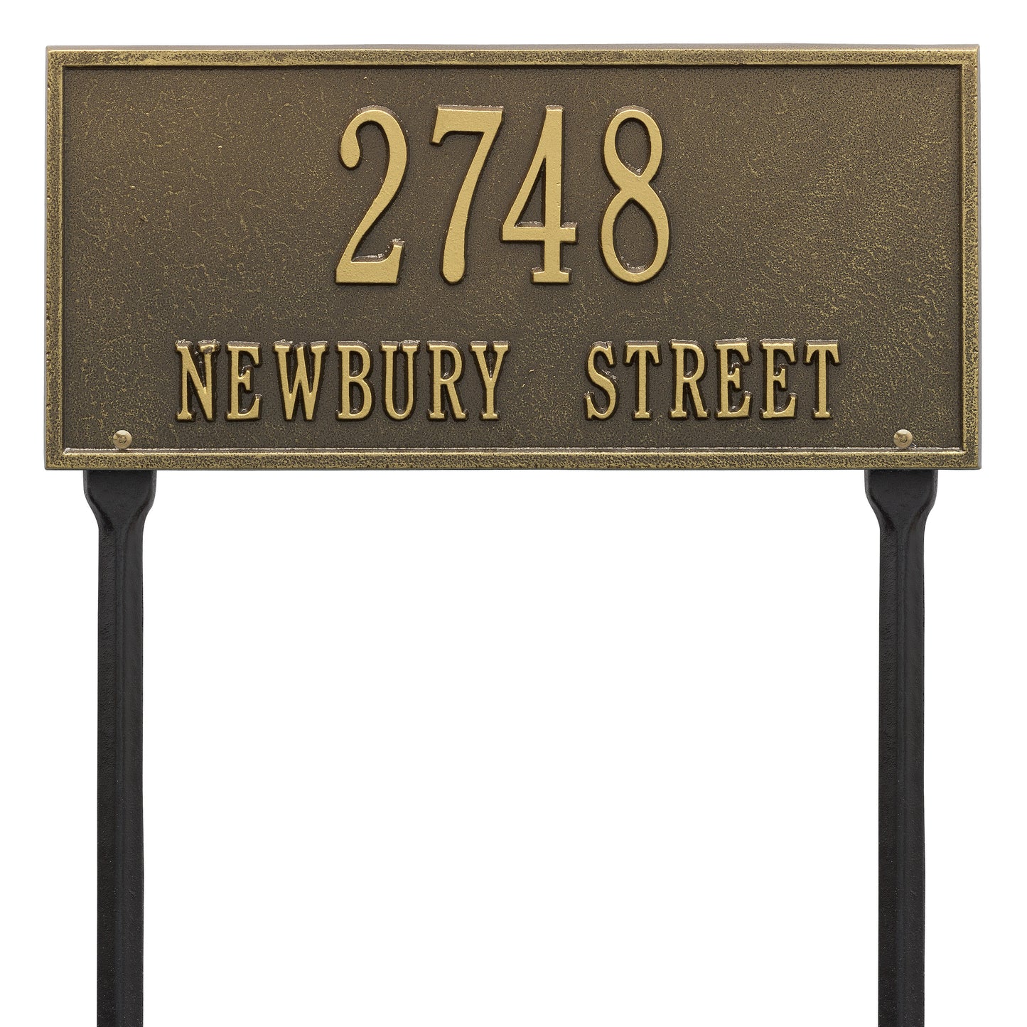 Hartford Standard Lawn Address Plaque - Two Line