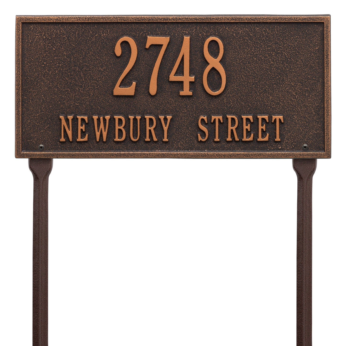 Hartford Standard Lawn Address Plaque - Two Line