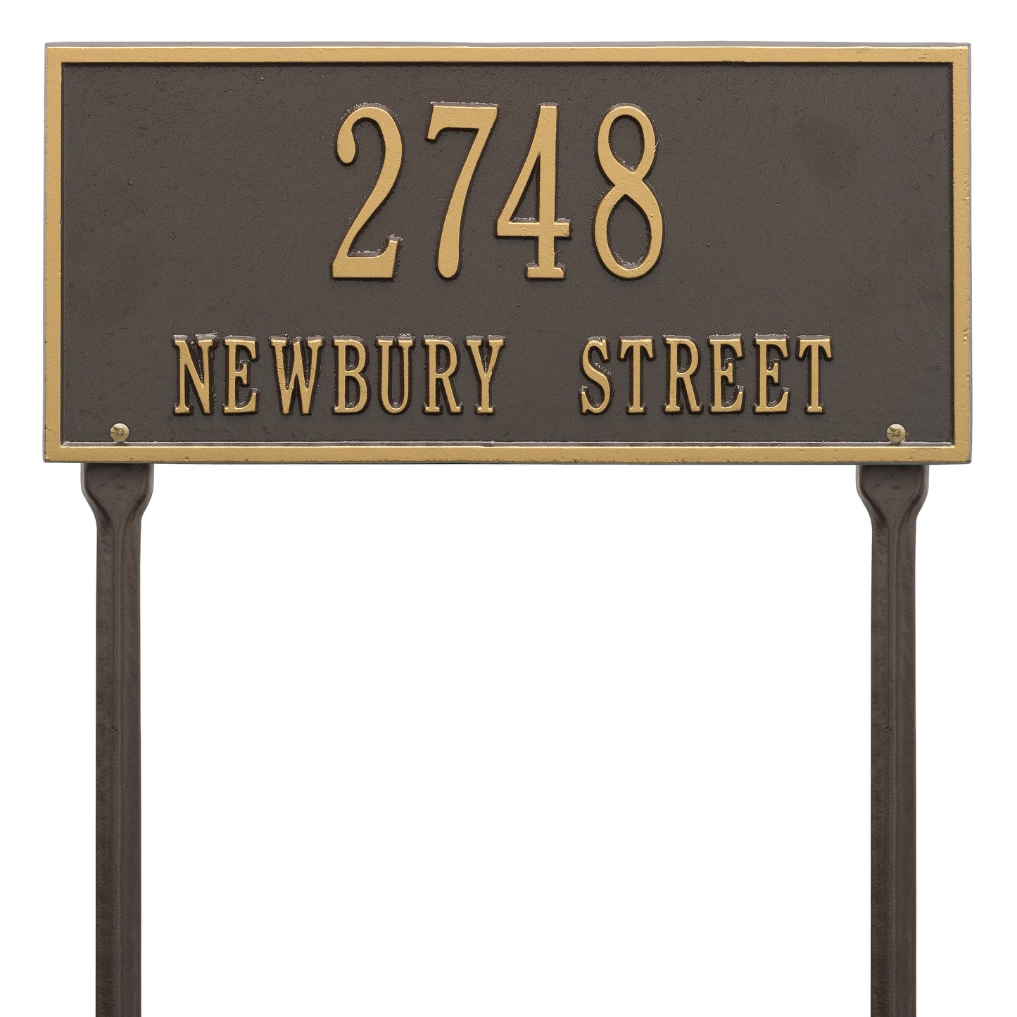 Hartford Standard Lawn Address Plaque - Two Line