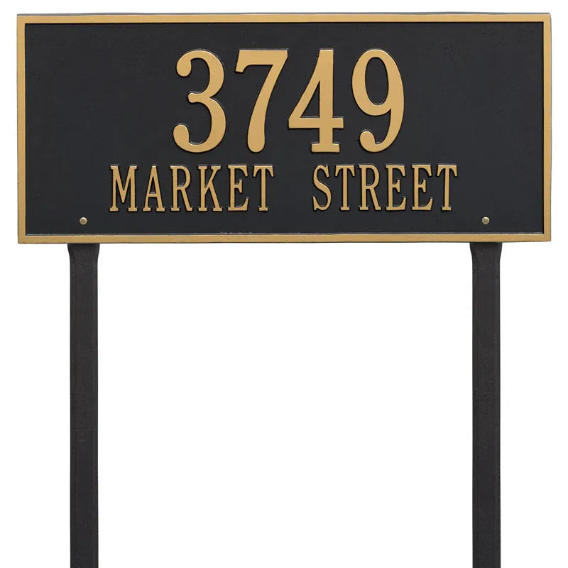Hartford Estate Lawn Address Plaque - Two Line