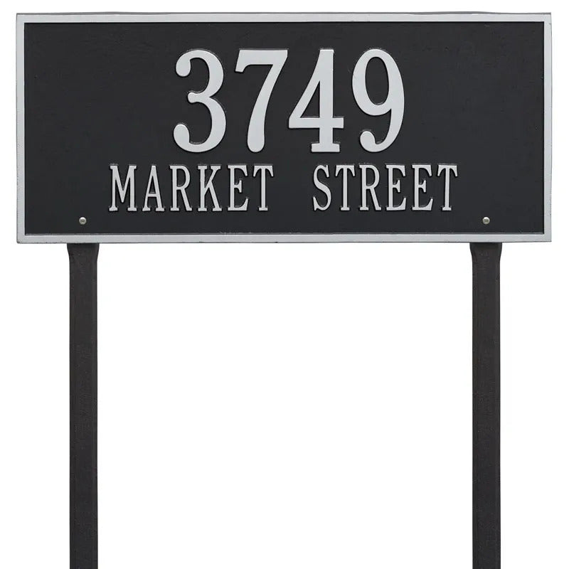 Hartford Estate Lawn Address Plaque - Two Line