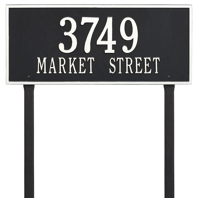 Hartford Estate Lawn Address Plaque - Two Line