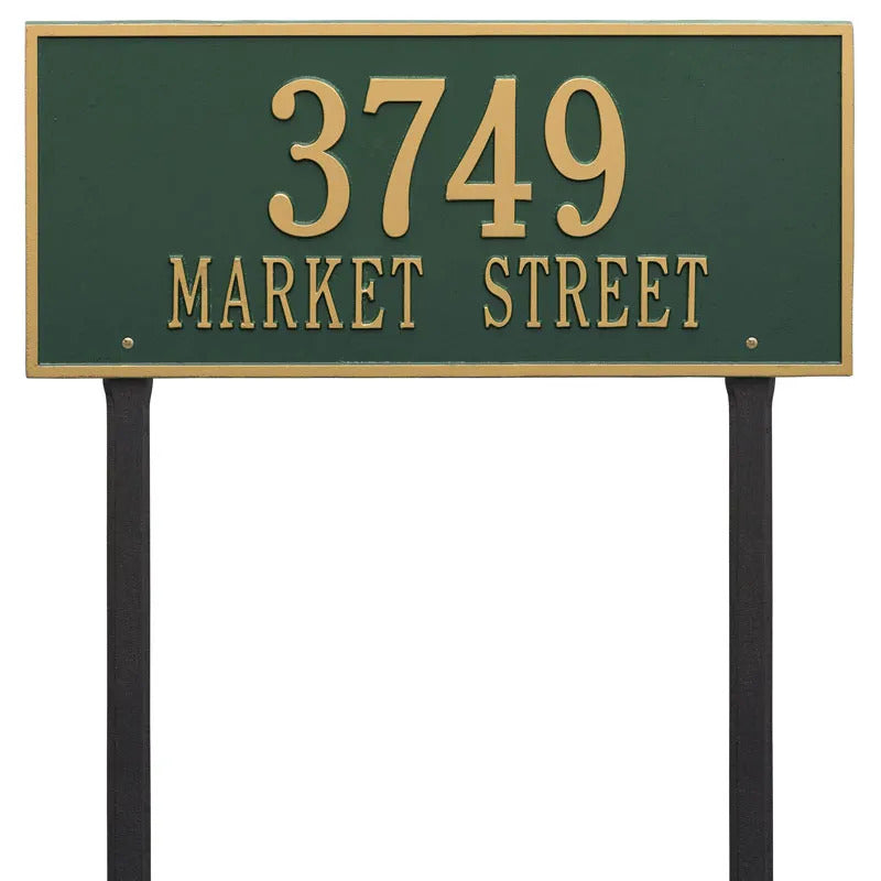 Hartford Estate Lawn Address Plaque - Two Line