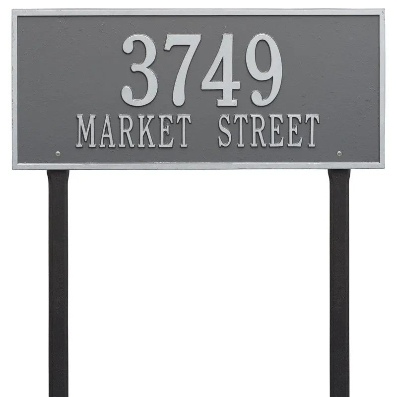 Hartford Estate Lawn Address Plaque - Two Line