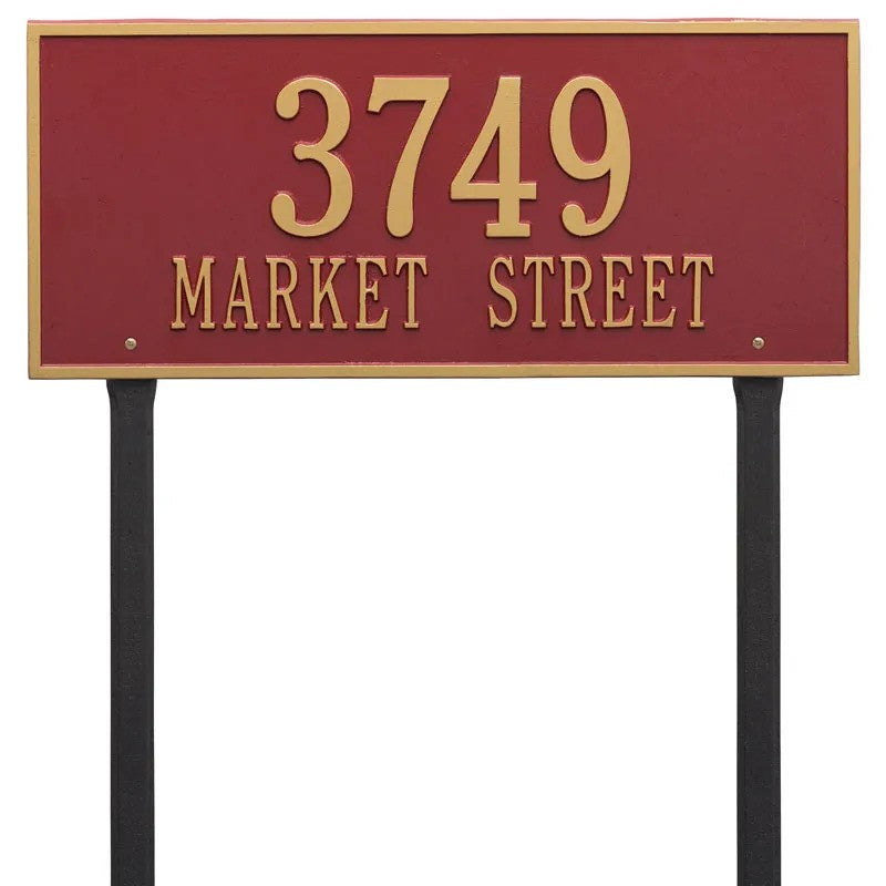 Hartford Estate Lawn Address Plaque - Two Line