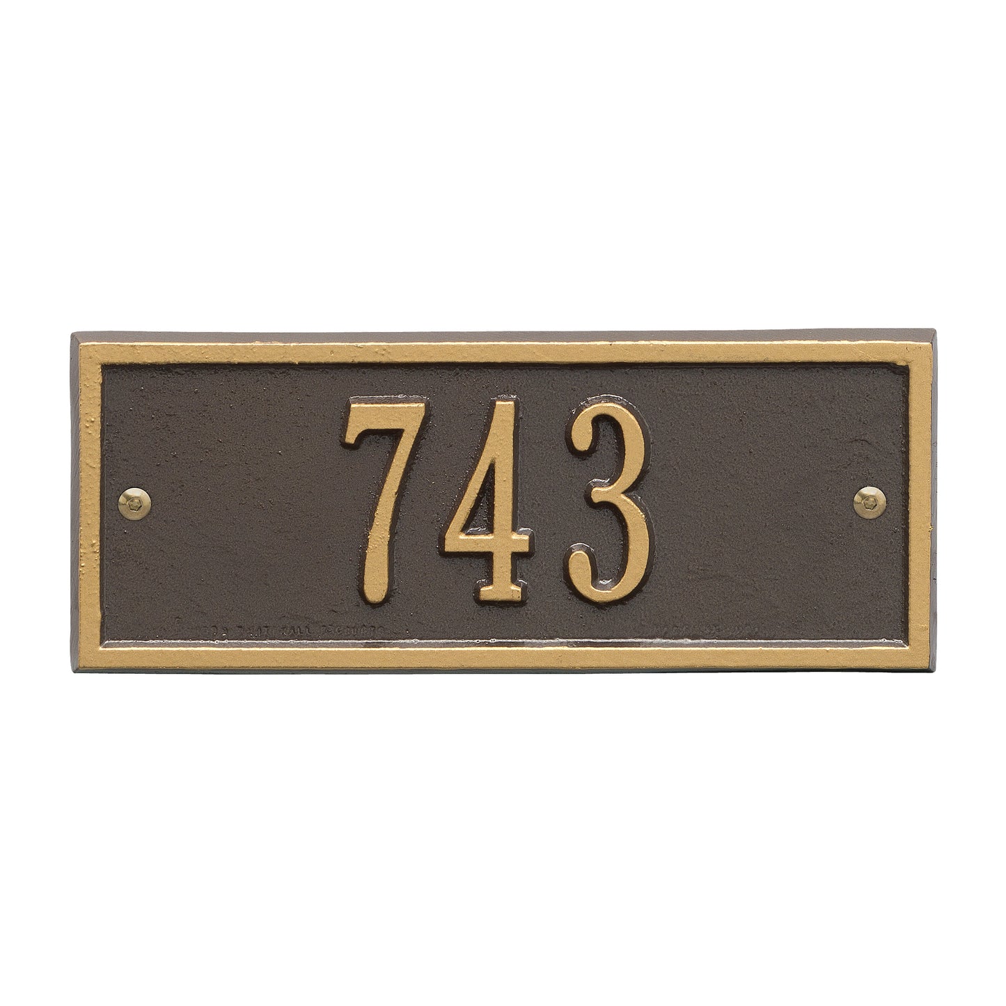 Hartford Petite Address Wall Plaque - One Line