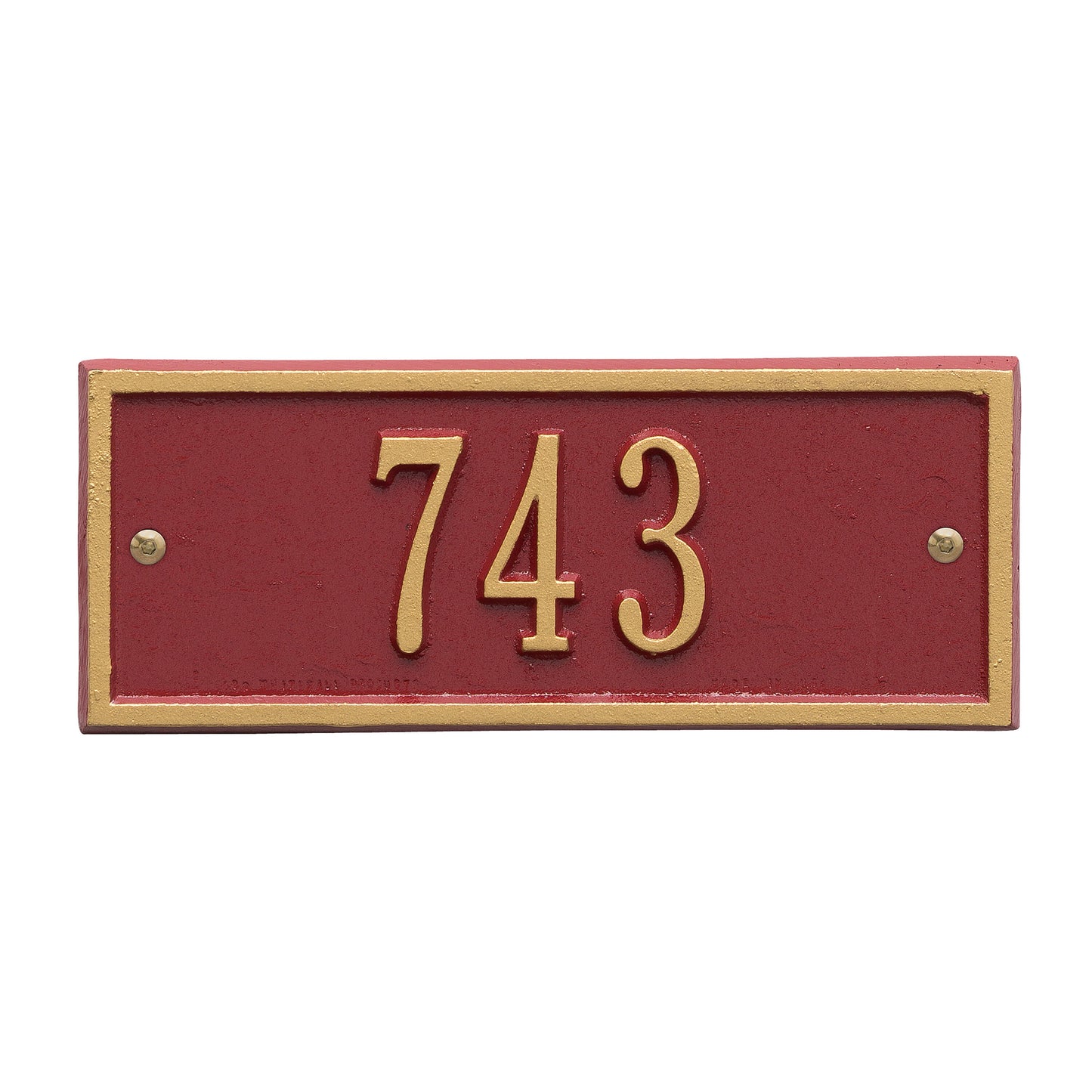 Hartford Petite Address Wall Plaque - One Line
