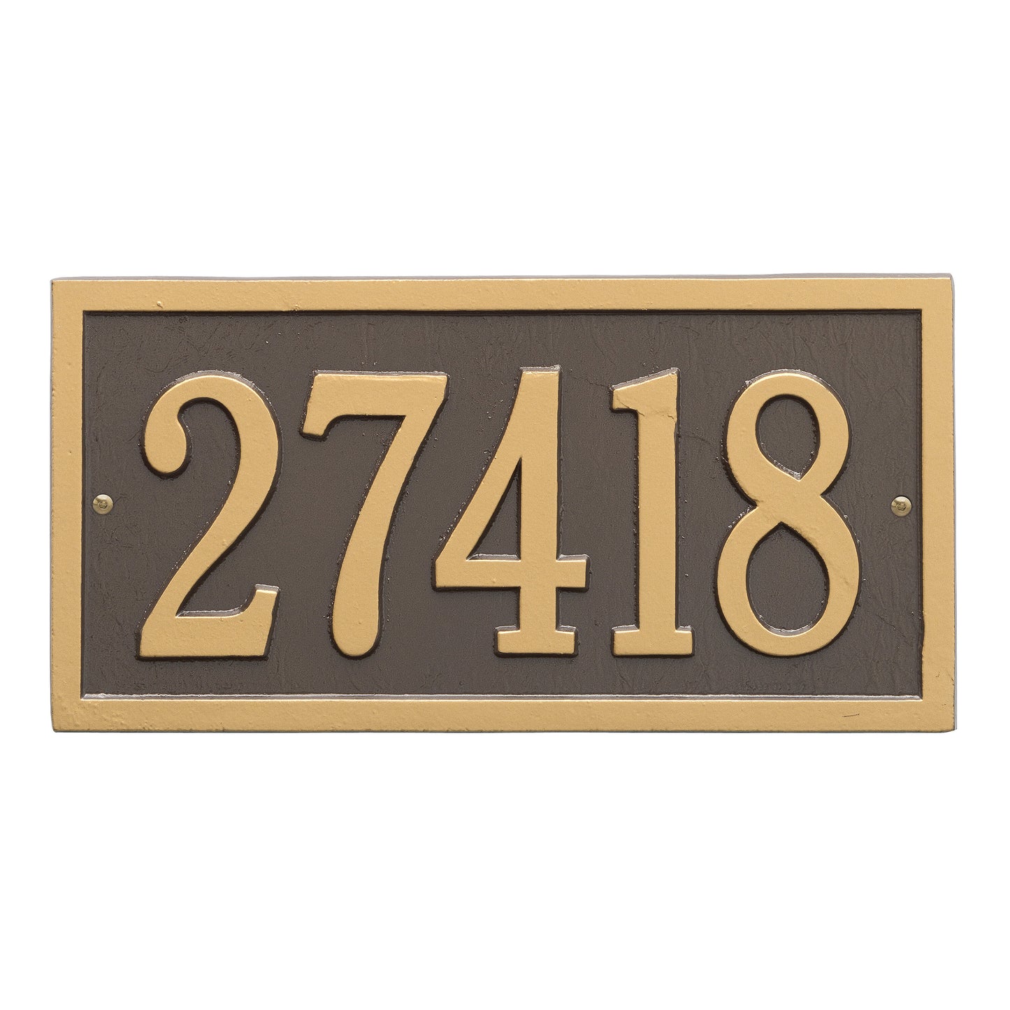Whitehall Products Bismark Standard Wall Plaque One Line Black/gold
