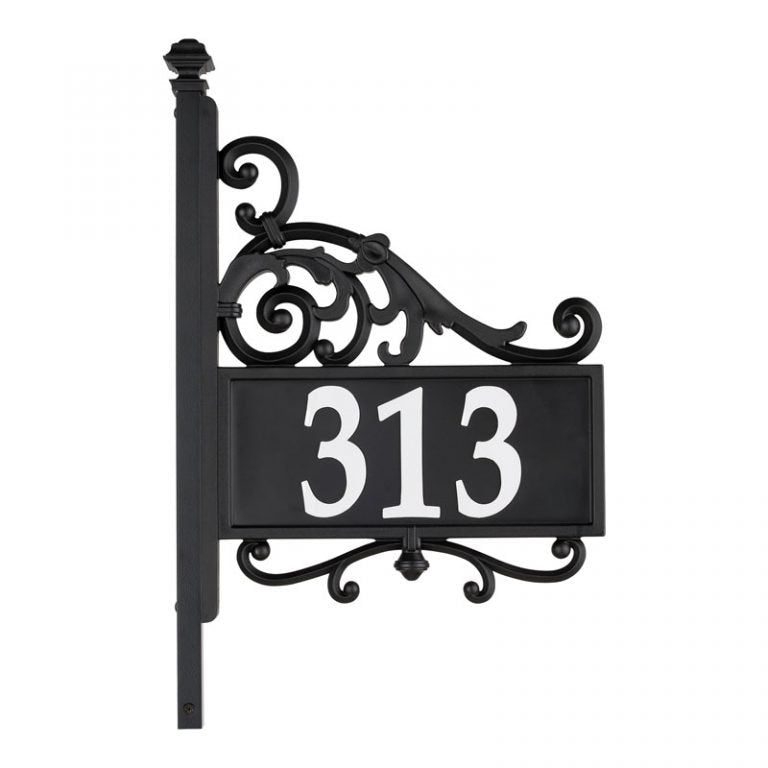 Whitehall Products Nite Bright Acanthus Reflective Address Post Sign