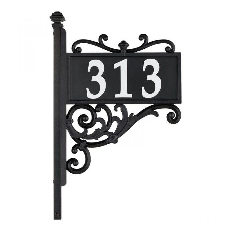 Whitehall Products Nite Bright Acanthus Reflective Address Post Sign