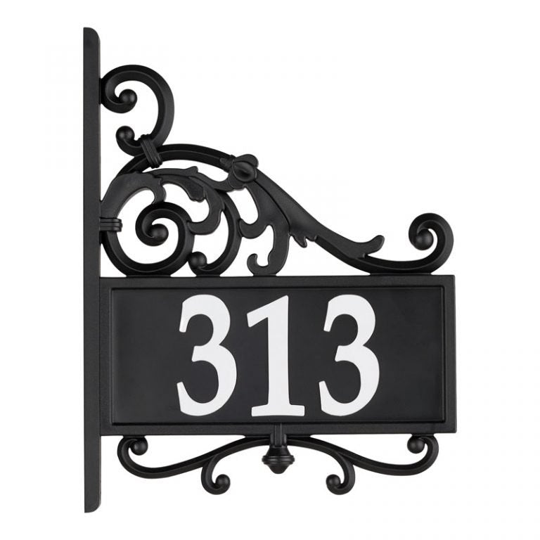 Whitehall Products Nite Bright Acanthus Reflective Address Post Sign