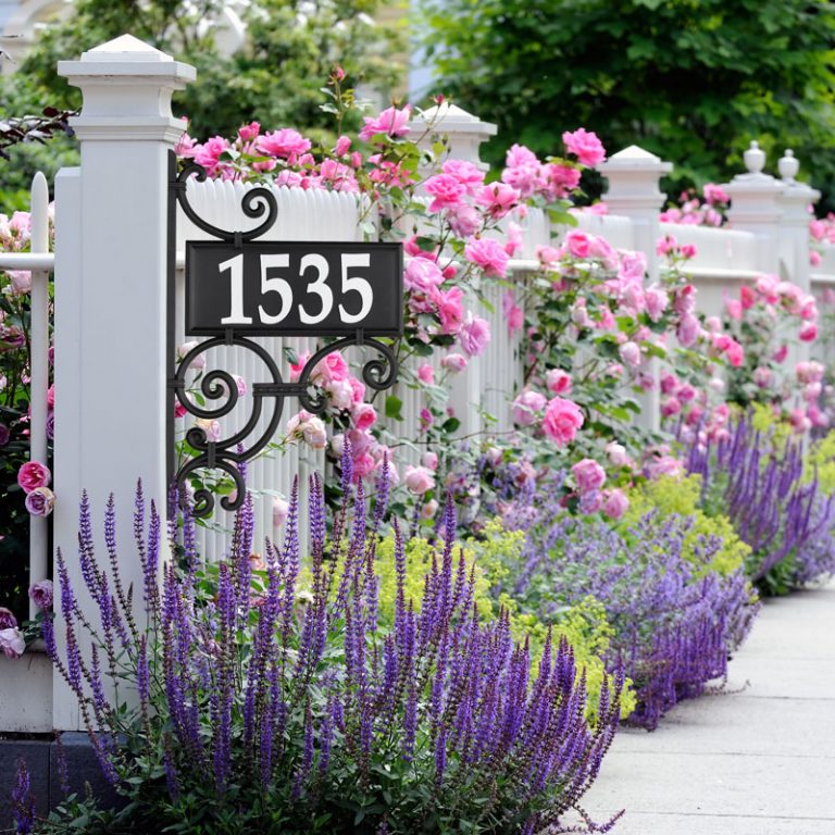 Whitehall Products Nite Bright Ironwork Reflective Address Post Sign One Line