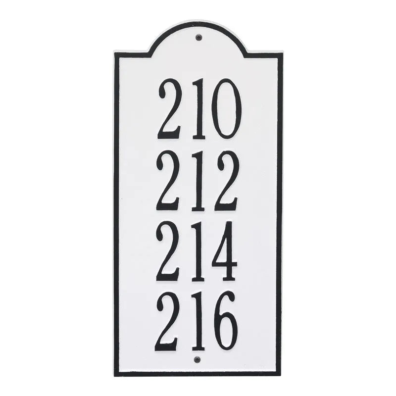 Whitehall Products New Bedford Large Wall Plaque Four Lines Black/gold