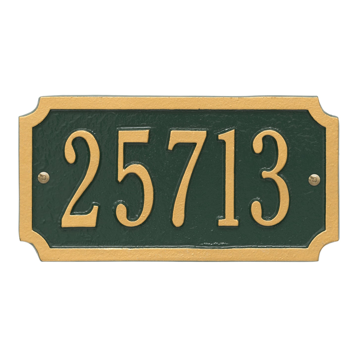 Whitehall Products Personalized Cut Corner Rectangle Standard Plaque One Line Antique Brass