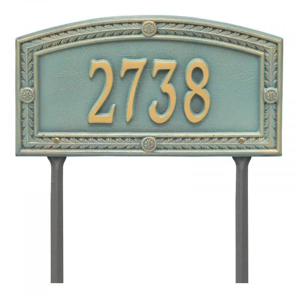 Hamilton Standard Lawn Address Plaque - One Line