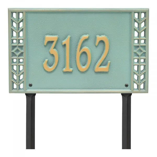 Boston Standard Lawn Address Plaque - One Line