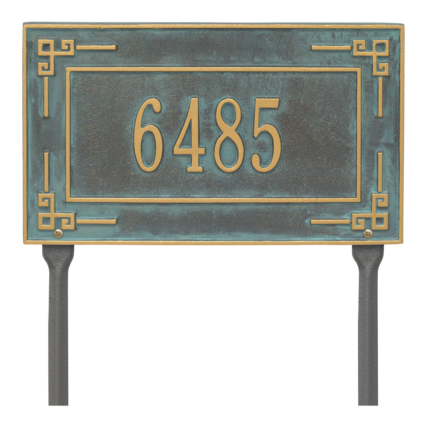 Whitehall Products Personalized Key Corner Standard Lawn Plaque One Line Antique Copper