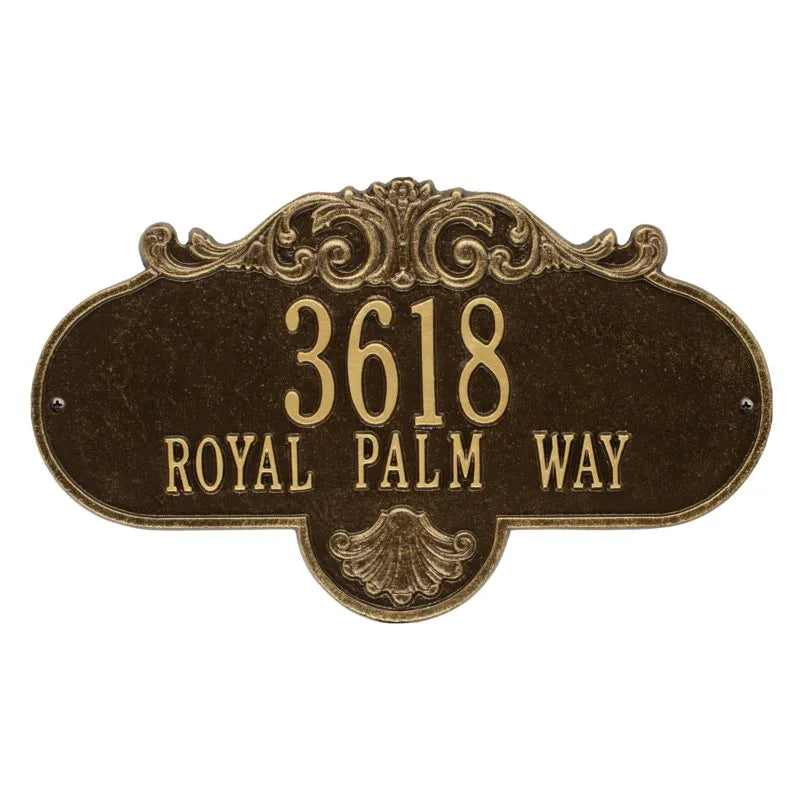 Rochelle Grande Wall Address Plaque - Two Lines - 2018AB
