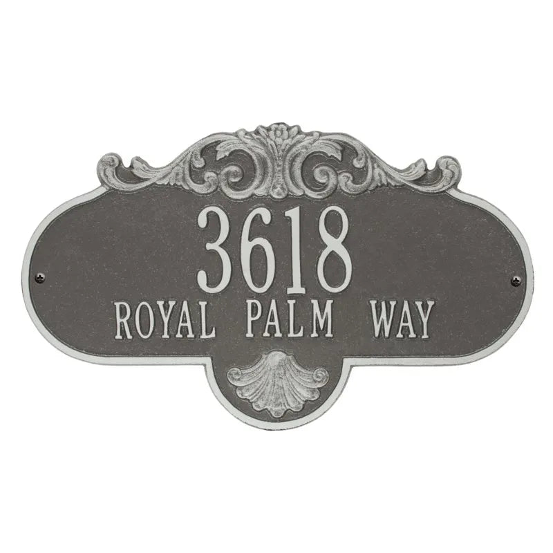 Rochelle Grande Wall Address Plaque - Two Lines - 2018PS