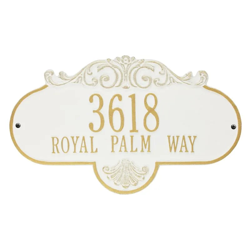 Rochelle Grande Wall Address Plaque - Two Lines - 2018WG