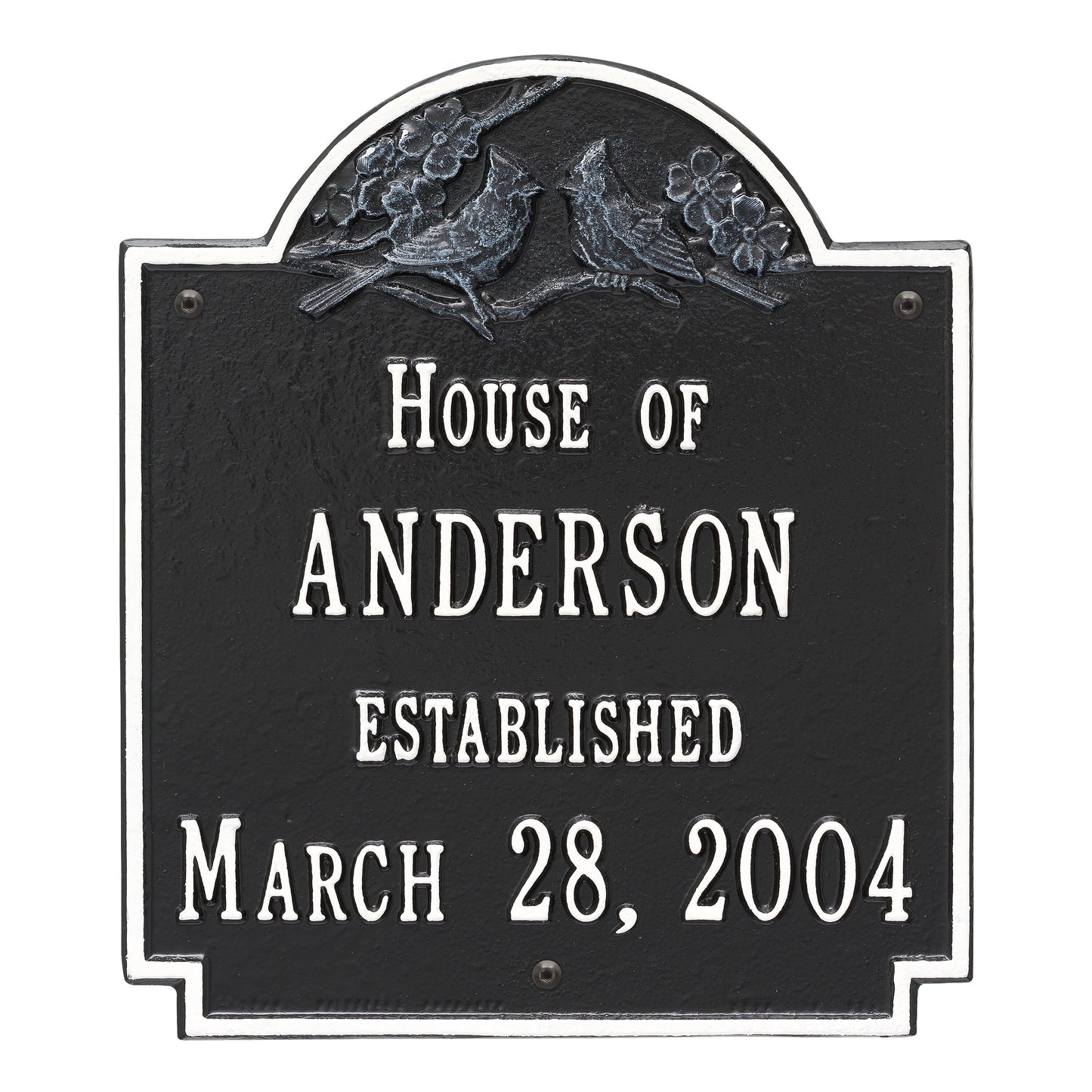 Cardinal Wedding / Anniversary Personalized Plaque - Two Lines