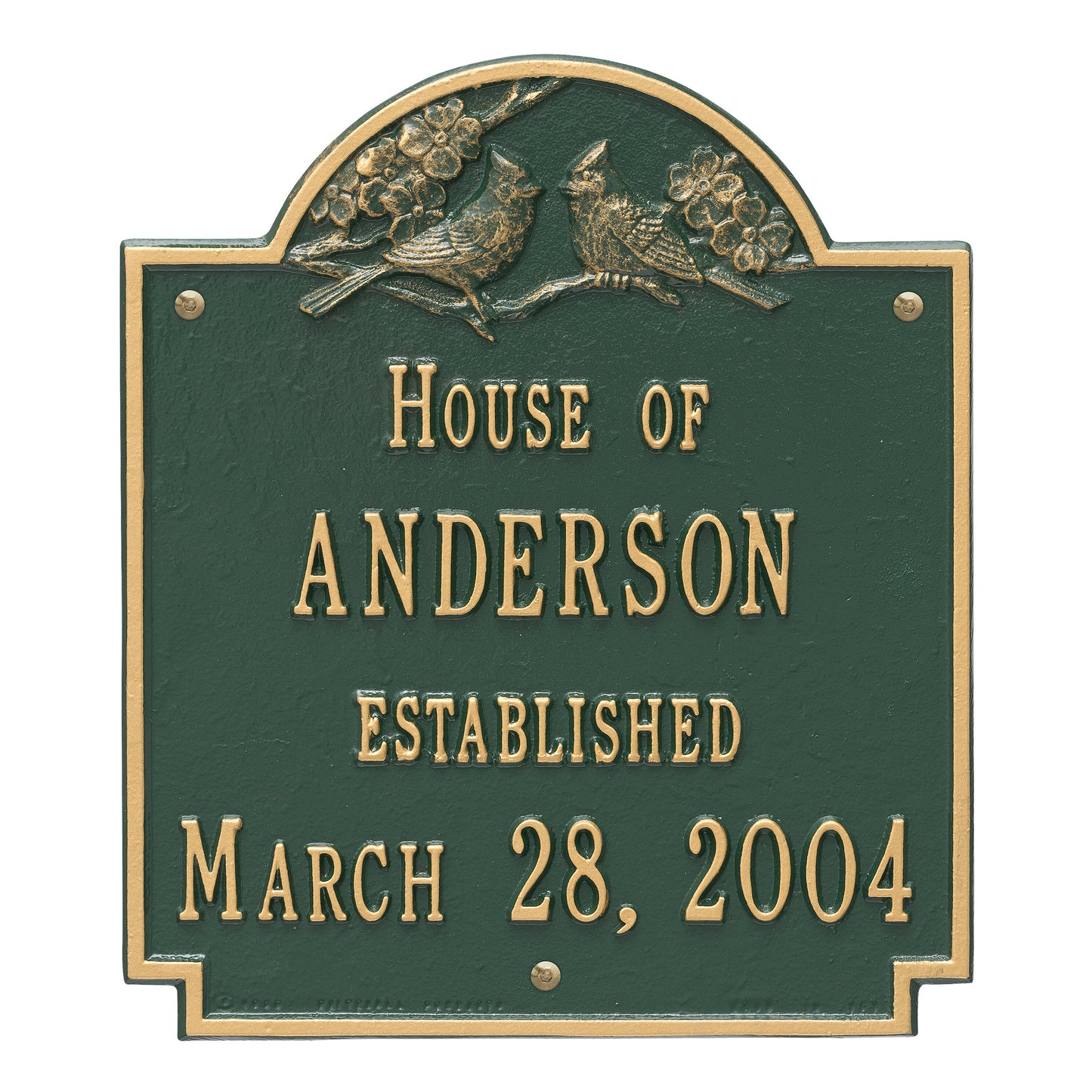 Cardinal Wedding / Anniversary Personalized Plaque - Two Lines