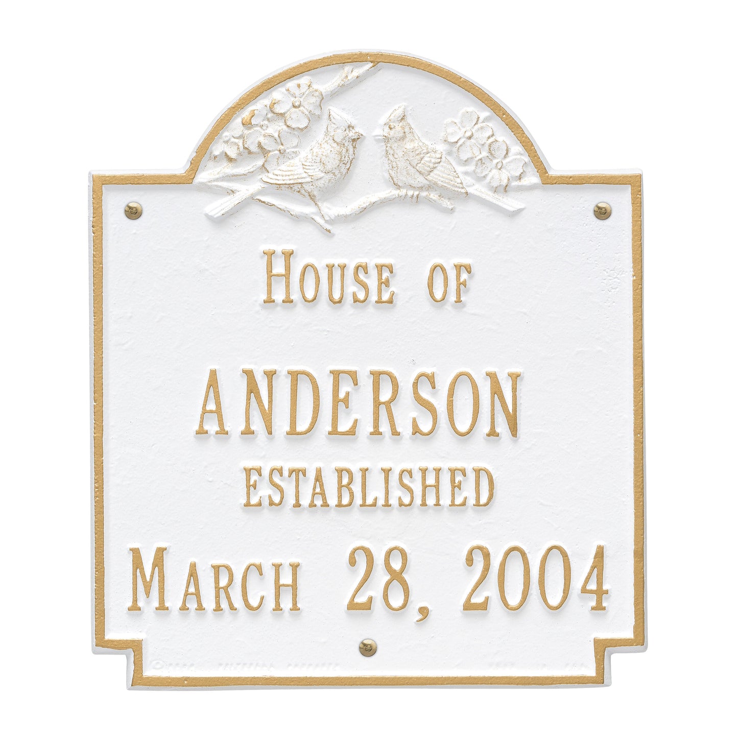 Cardinal Wedding / Anniversary Personalized Plaque - Two Lines