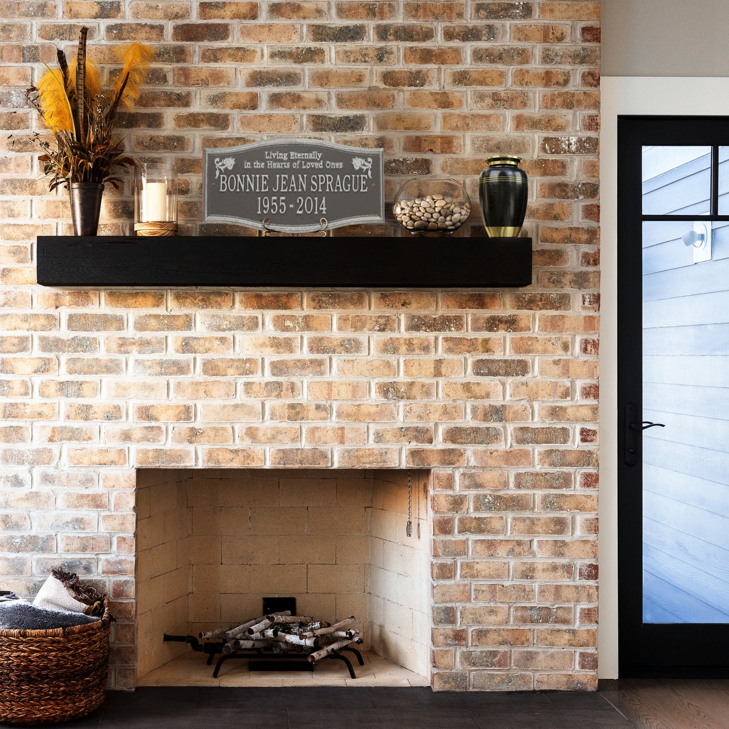 Alexandria "Living Eternally" Standard Wall Memorial Marker - Two Lines