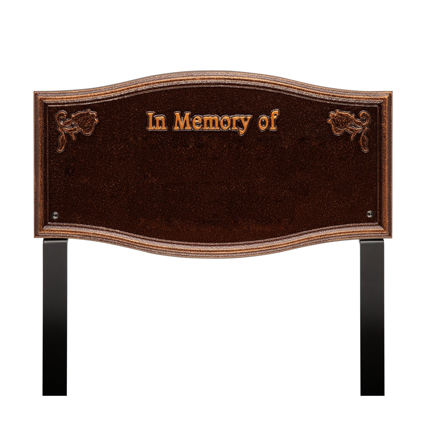 Alexandria "In Memory Of" Standard Lawn Memorial Marker - Two Lines