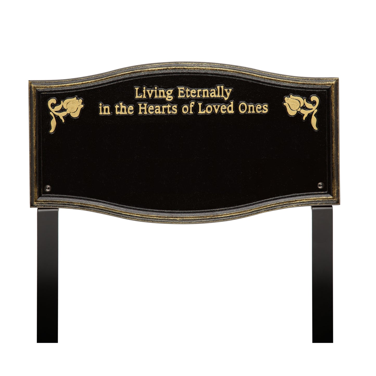 Alexandria "Living Eternally" Standard Lawn Memorial Marker - Two Lines