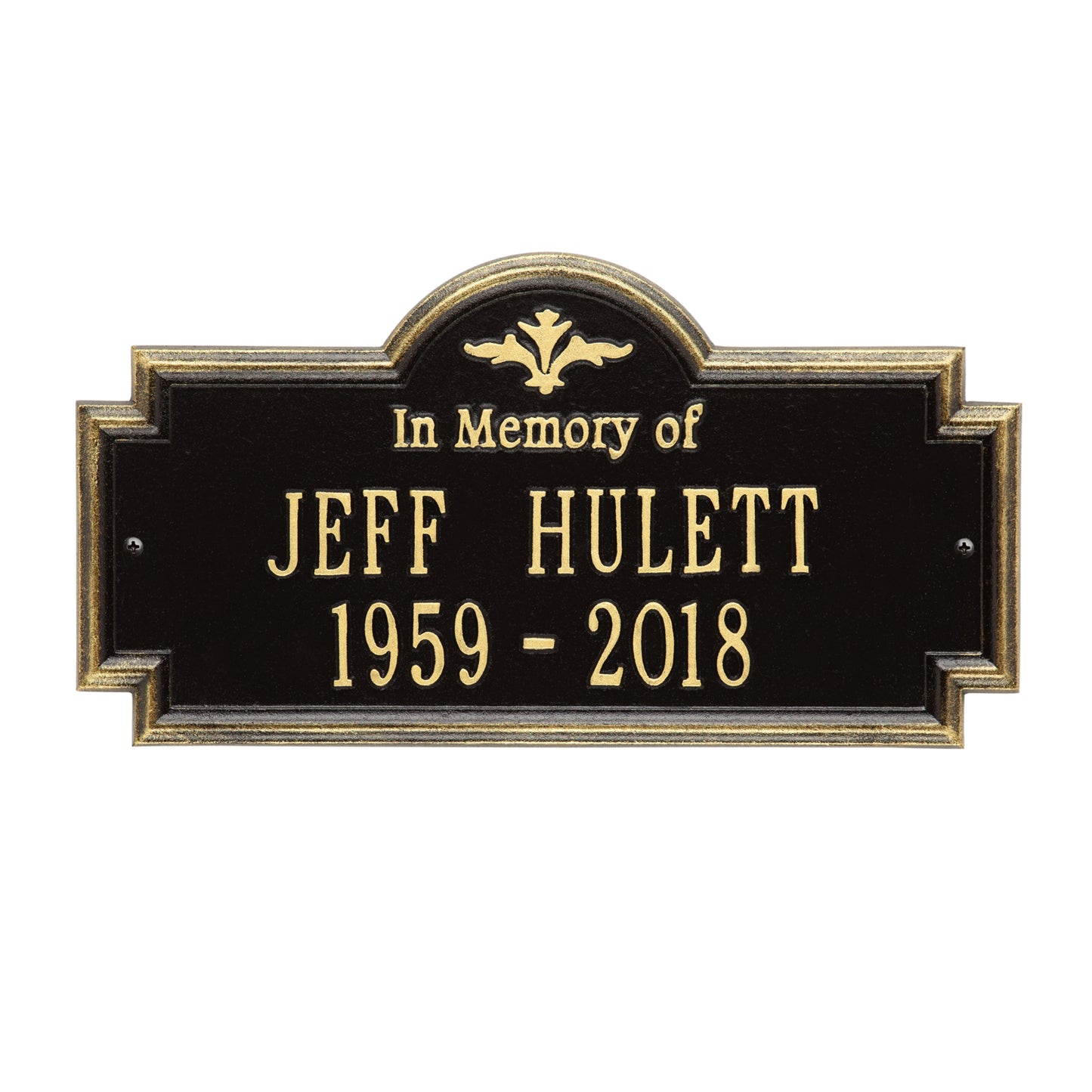 Arlington "In Memory Of" Standard Wall Memorial Marker - Two Lines