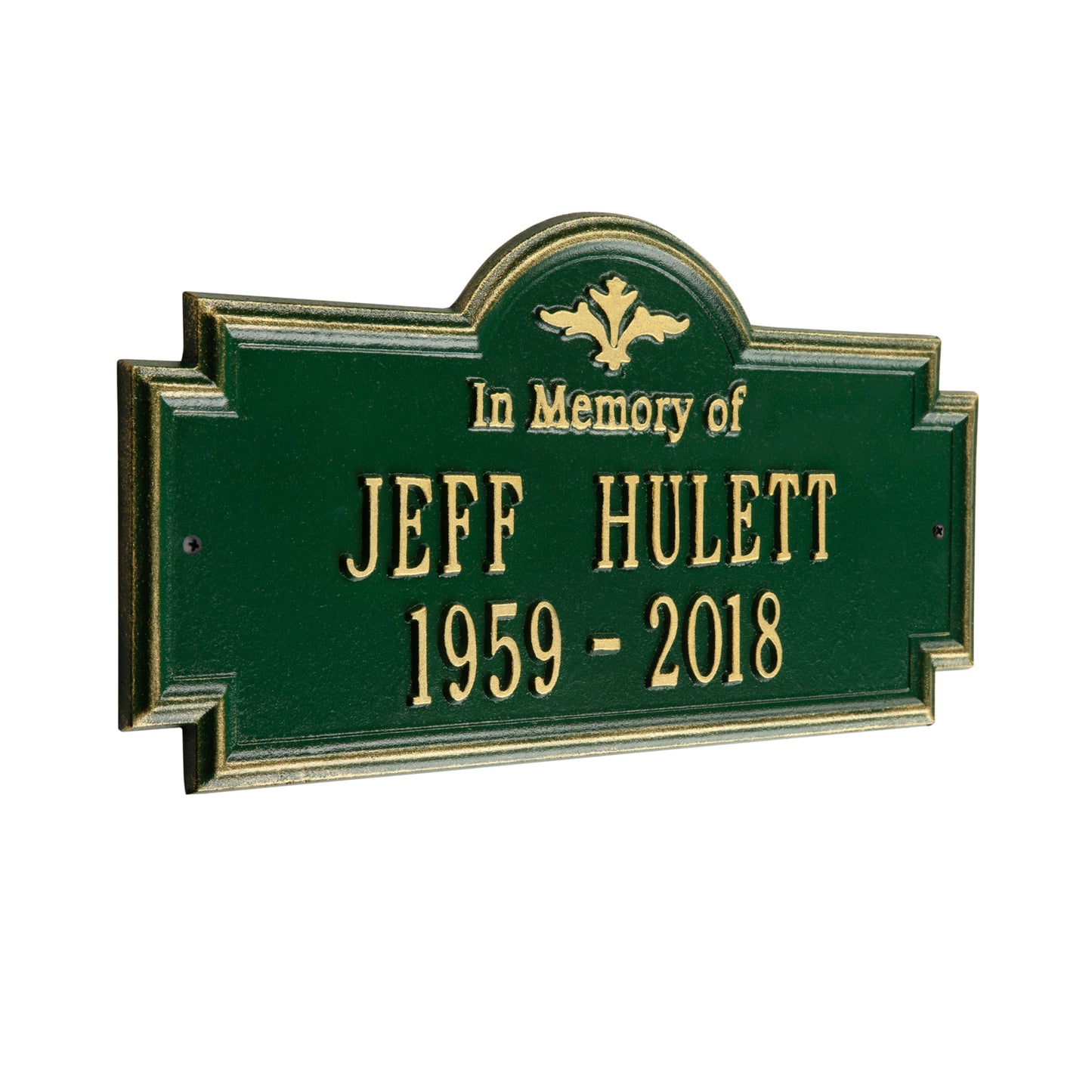 Arlington "In Memory Of" Standard Wall Memorial Marker - Two Lines