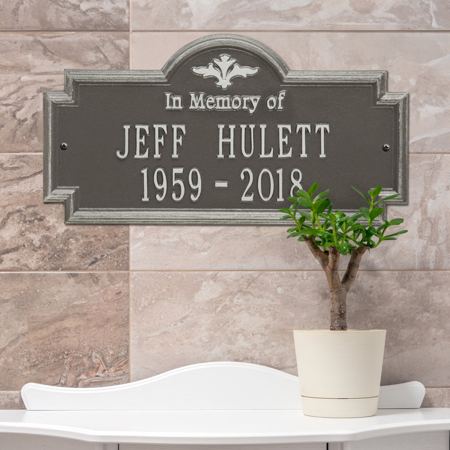 Arlington "In Memory Of" Standard Wall Memorial Marker - Two Lines