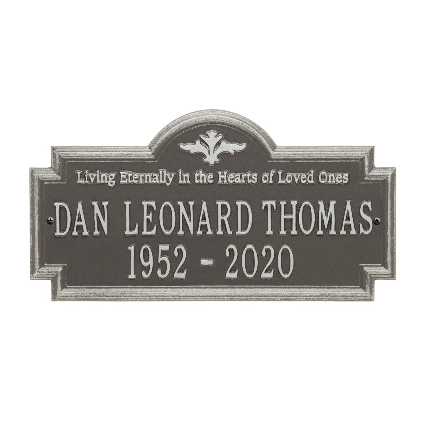 Arlington "Living Eternally" Standard Wall Memorial Marker - Two Lines