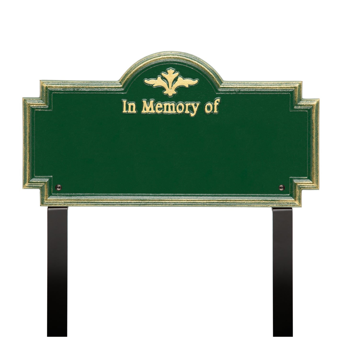 Arlington "In Memory Of" Standard Lawn Memorial Marker - Two Lines