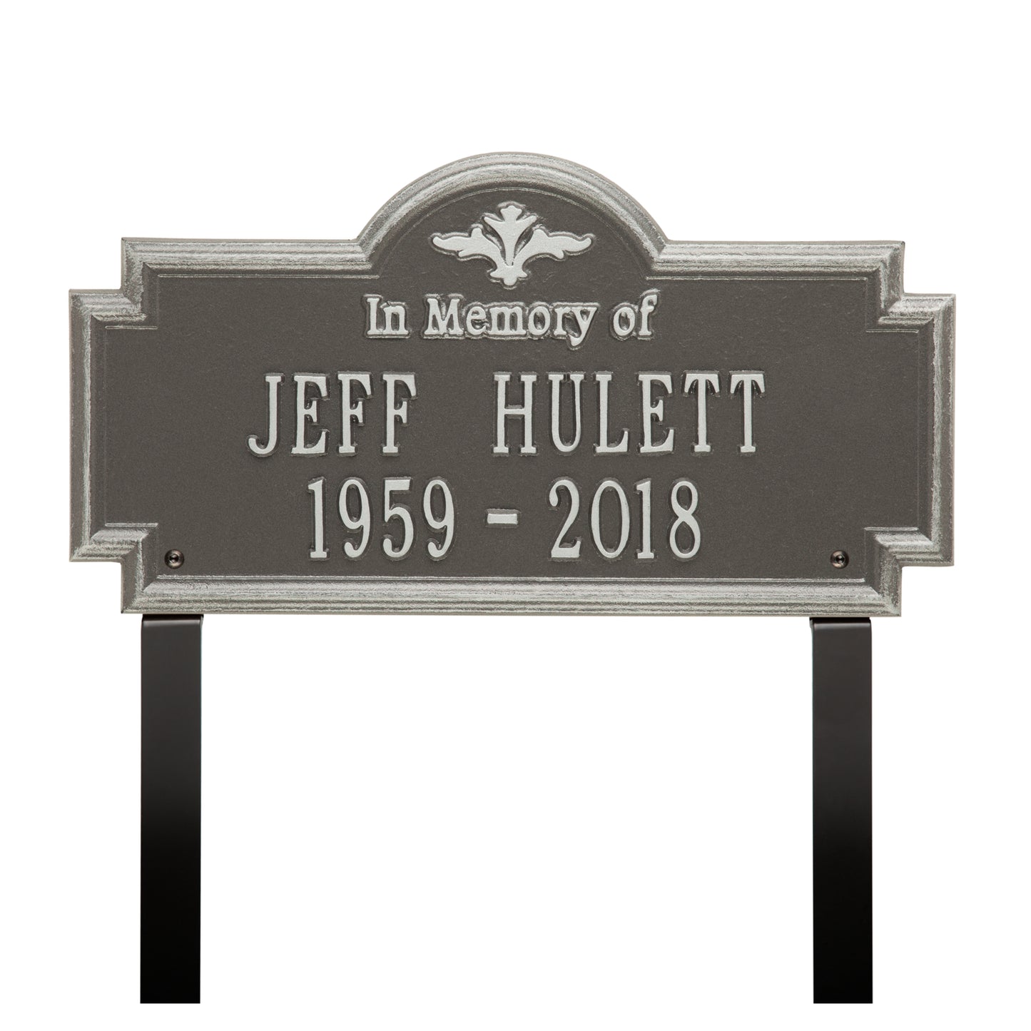 Arlington "In Memory Of" Standard Lawn Memorial Marker - Two Lines