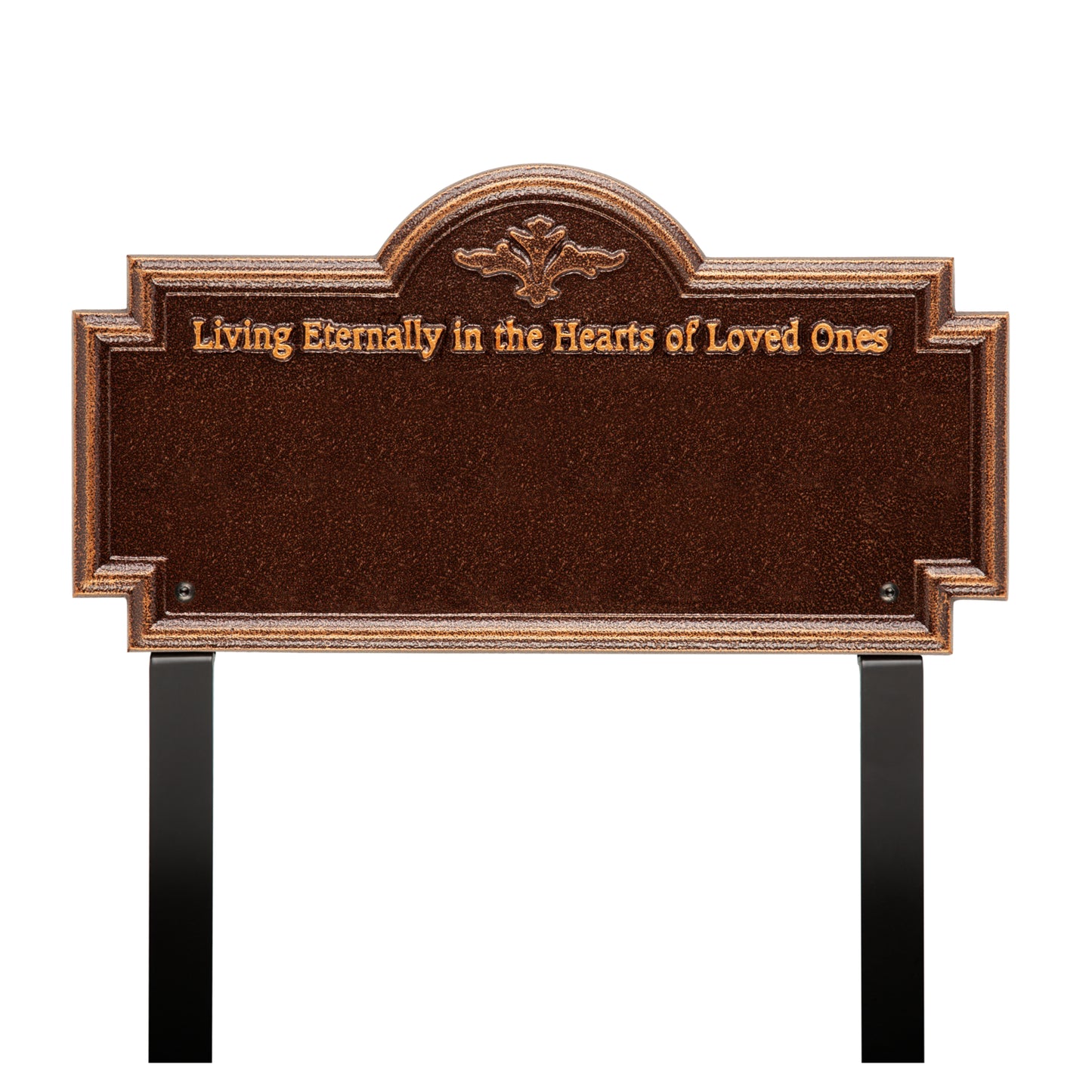 Arlington "Living Eternally" Standard Lawn Memorial Marker - Two Lines