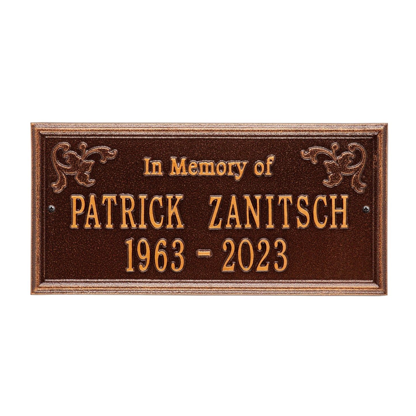 Wilmington "In Memory Of" Standard Wall Memorial Marker - Two Lines