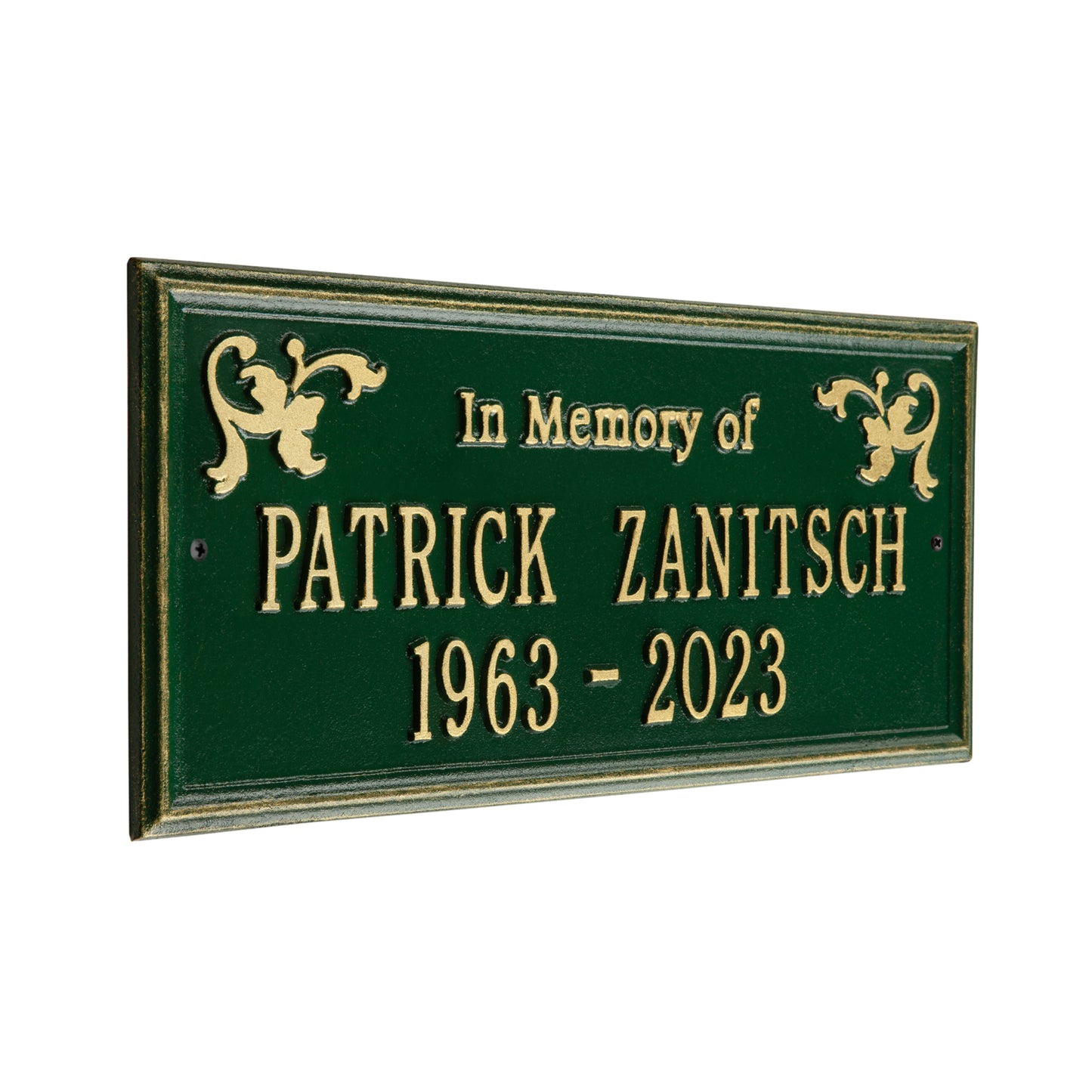 Wilmington "In Memory Of" Standard Wall Memorial Marker - Two Lines