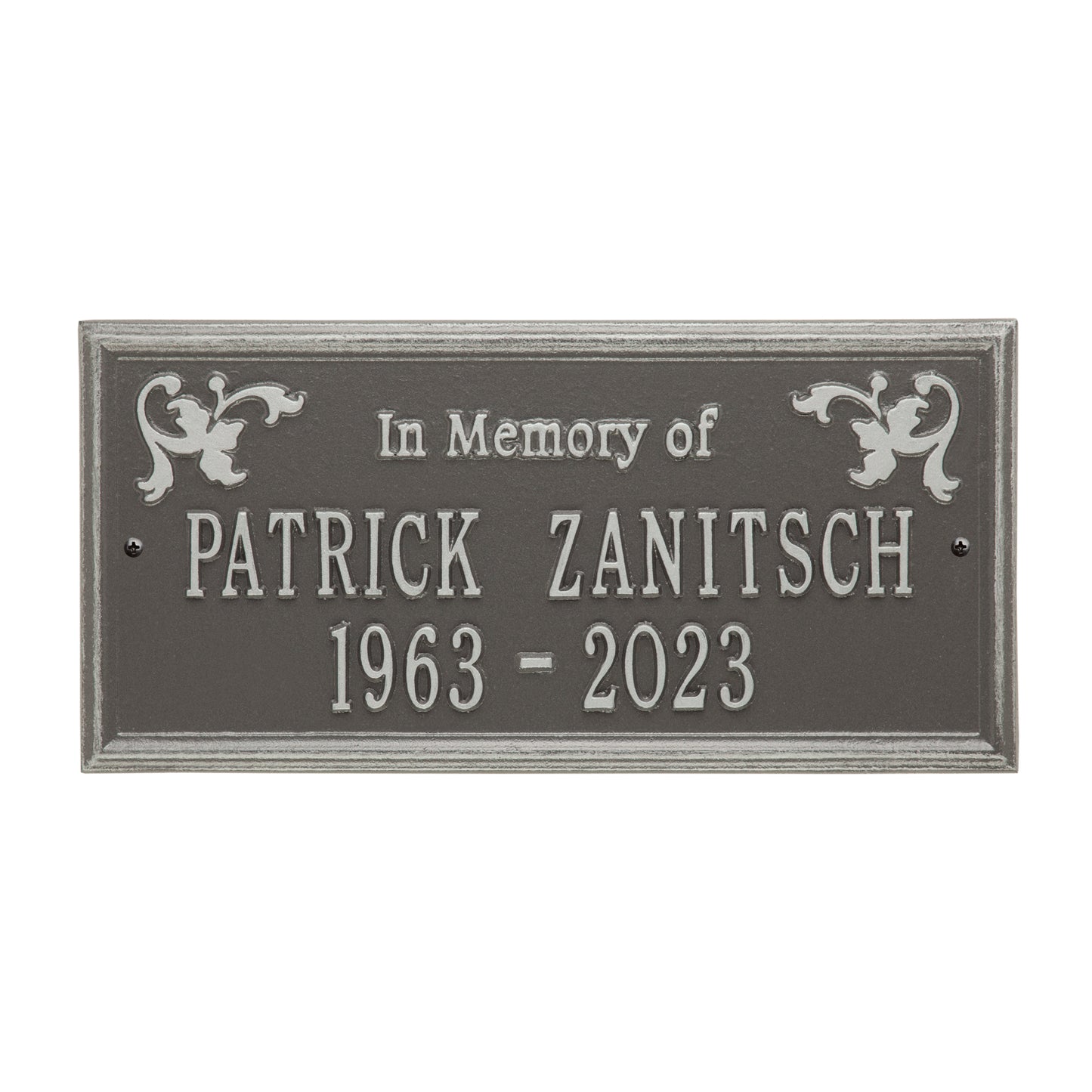 Wilmington "In Memory Of" Standard Wall Memorial Marker - Two Lines