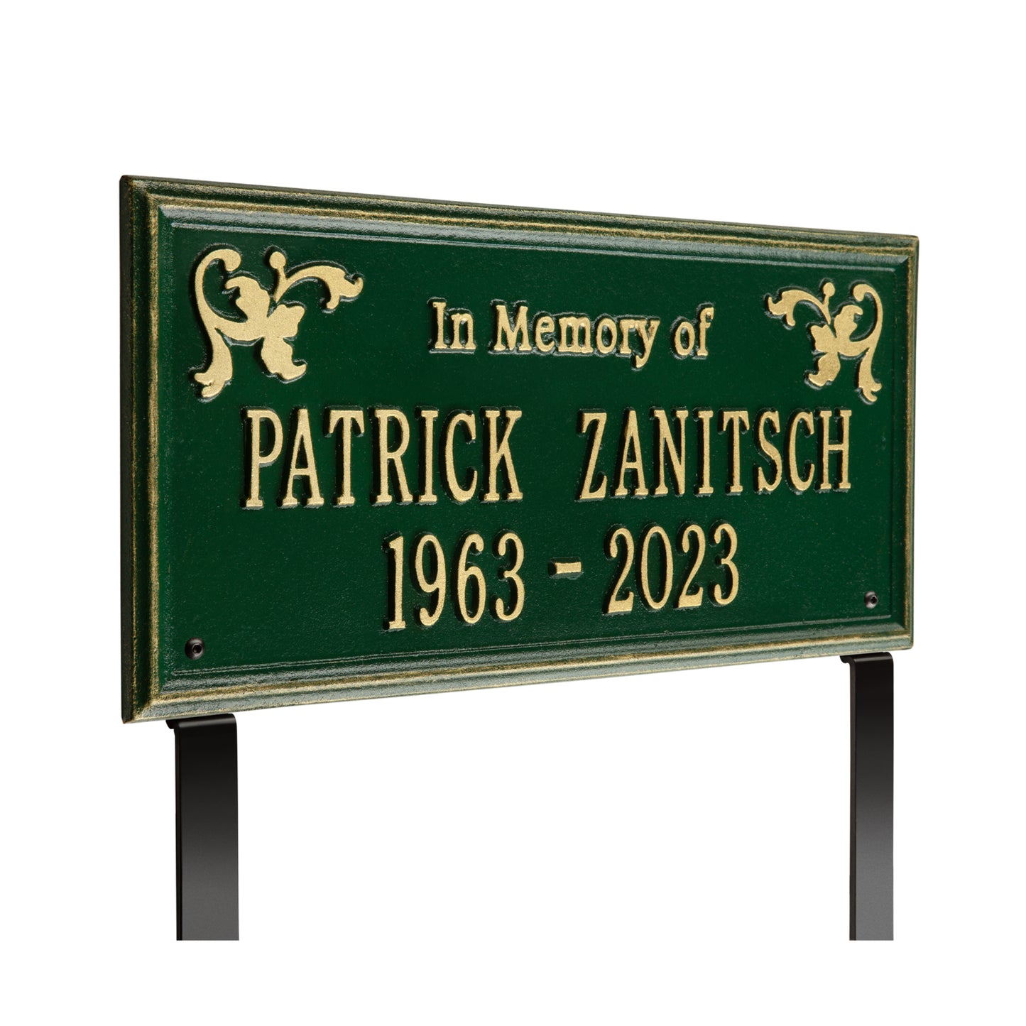 Wilmington "In Memory Of" Standard Lawn Memorial Marker - Two Lines