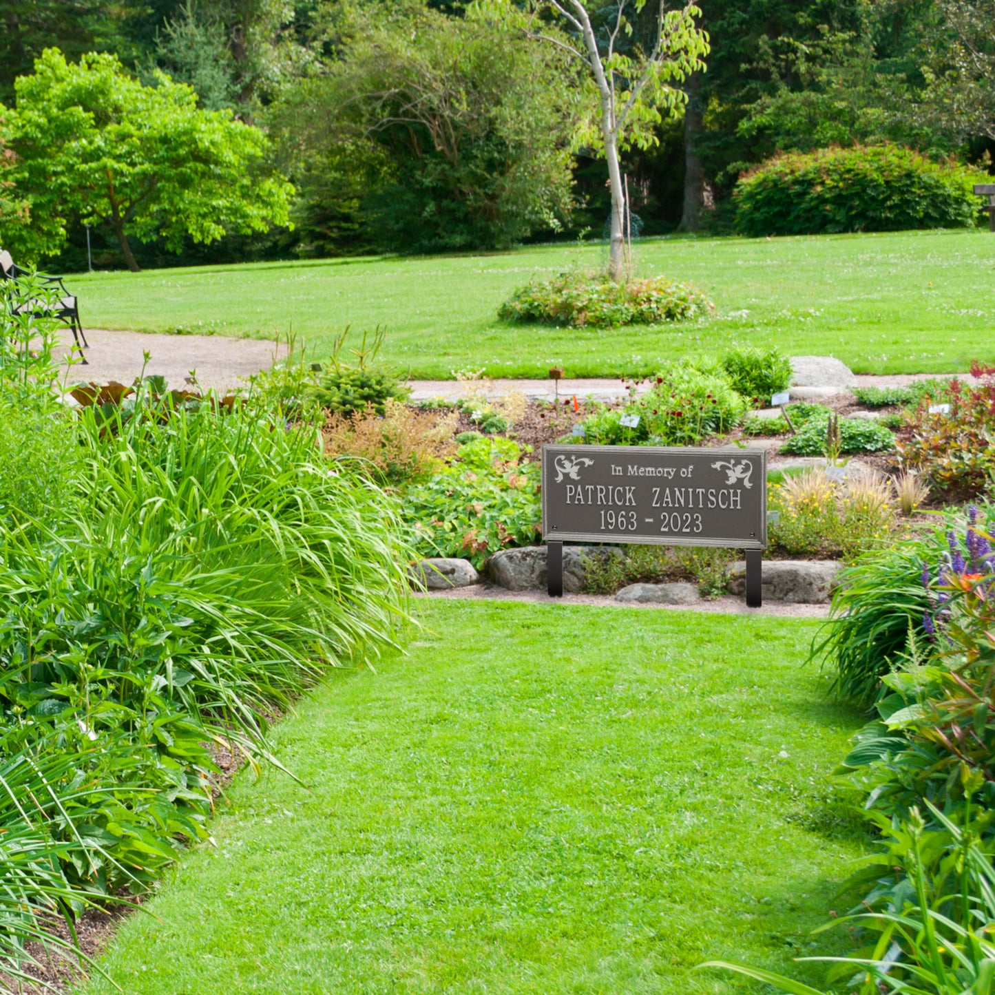 Wilmington "In Memory Of" Standard Lawn Memorial Marker - Two Lines