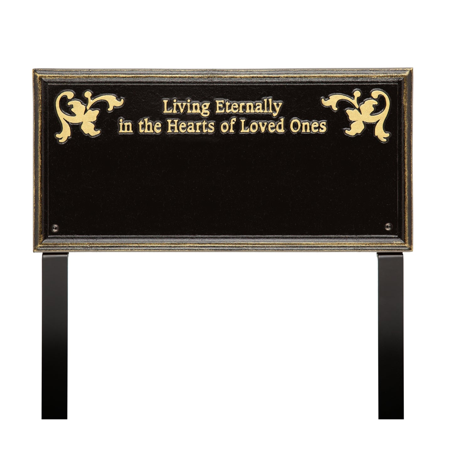 Wilmington "Living Eternally" Standard Lawn Memorial Marker - Two Lines