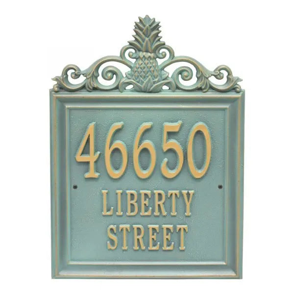Lanai Estate Wall Address Plaque - Three Line